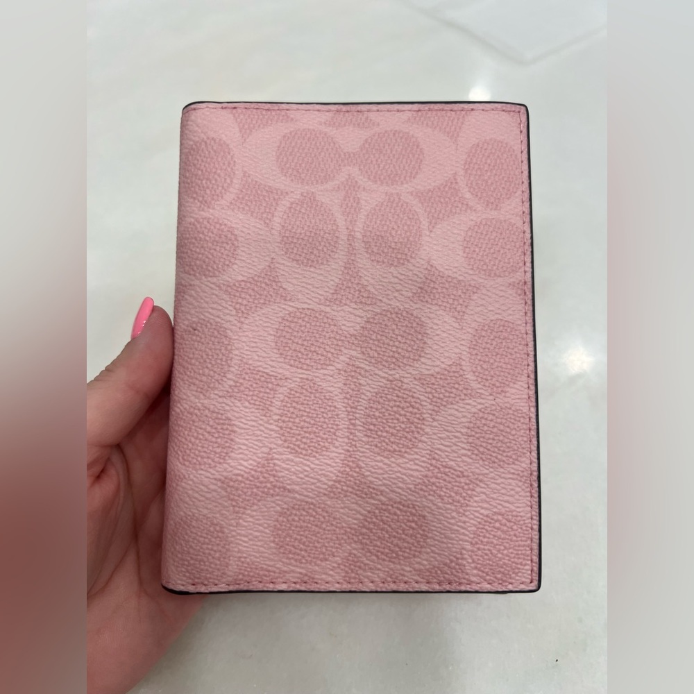 Coach Powder Pink Passport Card Case